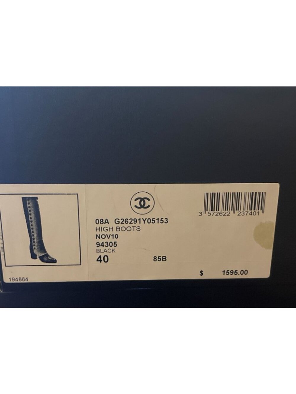 Chanel Karl Lagerfeld Runway Leather Button Boots Black Brown 10/40 New in Box - Picture 5 of 10